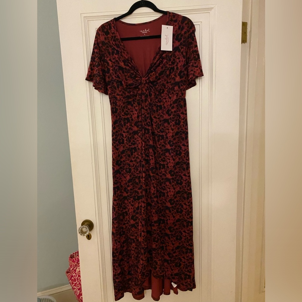 Net Ingrid Isabel maternity dress. Size large. Red and black pattern